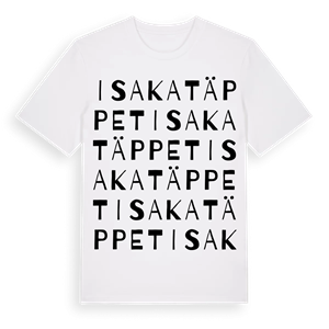Isakatäppet ordlek t-shirt – ekologisk bomull t-shirt från Pinshirt