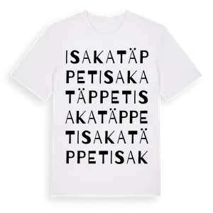 Isakatäppet ordlek t-shirt – ekologisk bomull t-shirt från Pinshirt