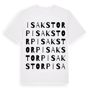 Isakstorp ordlek t-shirt – ekologisk bomull t-shirt från Pinshirt