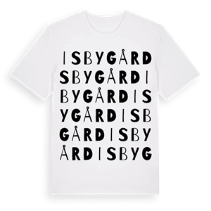 Isbygård ordlek t-shirt – ekologisk bomull t-shirt från Pinshirt