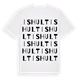 White t-shirt med Ishult ordlek t-shirt