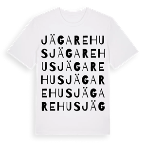 Jägarehus ordlek t-shirt – ekologisk bomull t-shirt från Pinshirt
