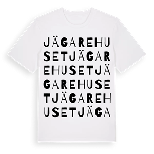 Jägarehuset ordlek t-shirt – ekologisk bomull t-shirt från Pinshirt
