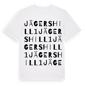 Jägershill 1 ordlek t-shirt – ekologisk bomull t-shirt från Pinshirt