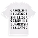 White t-shirt med Jägershill 2 ordlek t-shirt