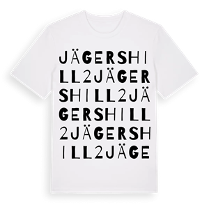 Jägershill 2 ordlek t-shirt – ekologisk bomull t-shirt från Pinshirt