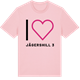 Pink Cotton t-shirt med Jag älskar Jägershill 3 t-shirt stort tryck