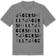 Mid Heather Gray t-shirt med Jägershill 3 ordlek t-shirt