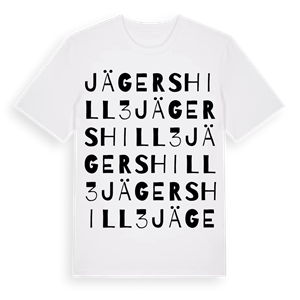 Jägershill 3 ordlek t-shirt – ekologisk bomull t-shirt från Pinshirt