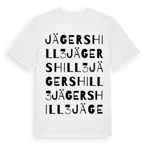 Jägershill 3 ordlek t-shirt – ekologisk bomull t-shirt från Pinshirt