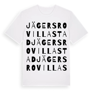 Jägersro villastad ordlek t-shirt – ekologisk bomull t-shirt från Pinshirt