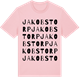Pink Cotton t-shirt med Jakobstorp ordlek t-shirt