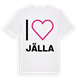 White t-shirt med Jag älskar Jälla t-shirt stort tryck
