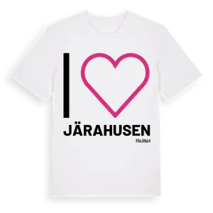 Jag älskar Järahusen t-shirt stort tryck – ekologisk bomull t-shirt från Pinshirt