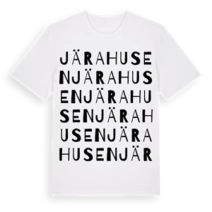 Järahusen ordlek t-shirt – ekologisk bomull t-shirt från Pinshirt