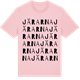 Pink Cotton t-shirt med Järarna ordlek t-shirt