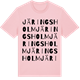 Pink Cotton t-shirt med Järingsholm ordlek t-shirt
