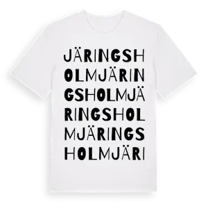 Järingsholm ordlek t-shirt – ekologisk bomull t-shirt från Pinshirt