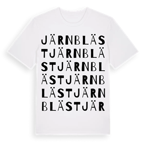 Järnbläst ordlek t-shirt – ekologisk bomull t-shirt från Pinshirt