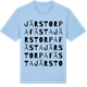 Blue Soul t-shirt med Järstorpa fästa ordlek t-shirt