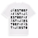 White t-shirt med Järstorpa fästa ordlek t-shirt