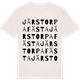 Vintage White t-shirt med Järstorpa fästa ordlek t-shirt