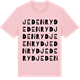 Pink Cotton t-shirt med Jedenryd ordlek t-shirt