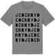 Mid Heather Gray t-shirt med Jedenryd ordlek t-shirt