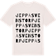 Vintage White t-shirt med Jeppa Svenstorp ordlek t-shirt
