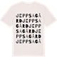 Vintage White t-shirt med Jeppsagård ordlek t-shirt