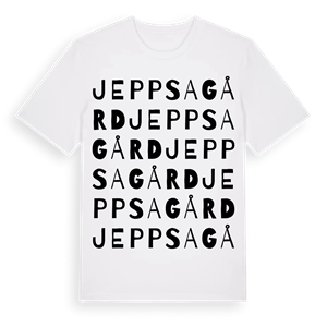 Jeppsagård ordlek t-shirt – ekologisk bomull t-shirt från Pinshirt