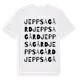 White t-shirt med Jeppsagård ordlek t-shirt