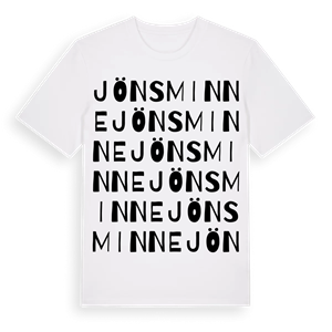 Jönsminne ordlek t-shirt – ekologisk bomull t-shirt från Pinshirt