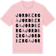 Pink Cotton t-shirt med Jordberga ordlek t-shirt