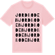 Pink Cotton t-shirt med Jordboden ordlek t-shirt