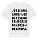 White t-shirt med Jordbroskogen ordlek t-shirt