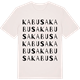 Vintage White t-shirt med Kabusa ordlek t-shirt