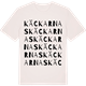 Vintage White t-shirt med Käckarnas ordlek t-shirt