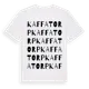 White t-shirt med Kaffatorp ordlek t-shirt