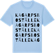 Blue Soul t-shirt med Kagarps boställe ordlek t-shirt
