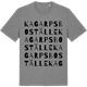 Mid Heather Gray t-shirt med Kagarps boställe ordlek t-shirt