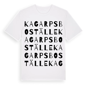 Kagarps boställe ordlek t-shirt – ekologisk bomull t-shirt från Pinshirt