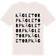 Vintage White t-shirt med Kägletorp ordlek t-shirt