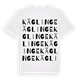 White t-shirt med Käglinge ordlek t-shirt