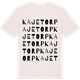 Vintage White t-shirt med Kajetorp ordlek t-shirt