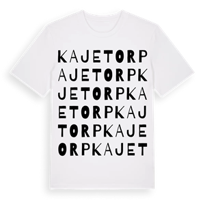 Kajetorp ordlek t-shirt – ekologisk bomull t-shirt från Pinshirt