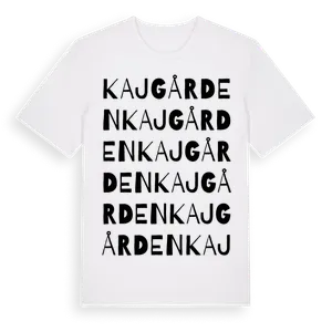 Kajgården ordlek t-shirt – ekologisk bomull t-shirt från Pinshirt