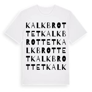 Kalkbrottet ordlek t-shirt – ekologisk bomull t-shirt från Pinshirt