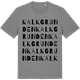 Mid Heather Gray t-shirt med Kalkgrunden ordlek t-shirt