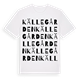 White t-shirt med Källegården ordlek t-shirt